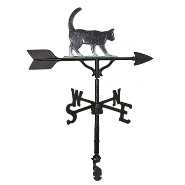 Cat Weathervane with natural colored ornament